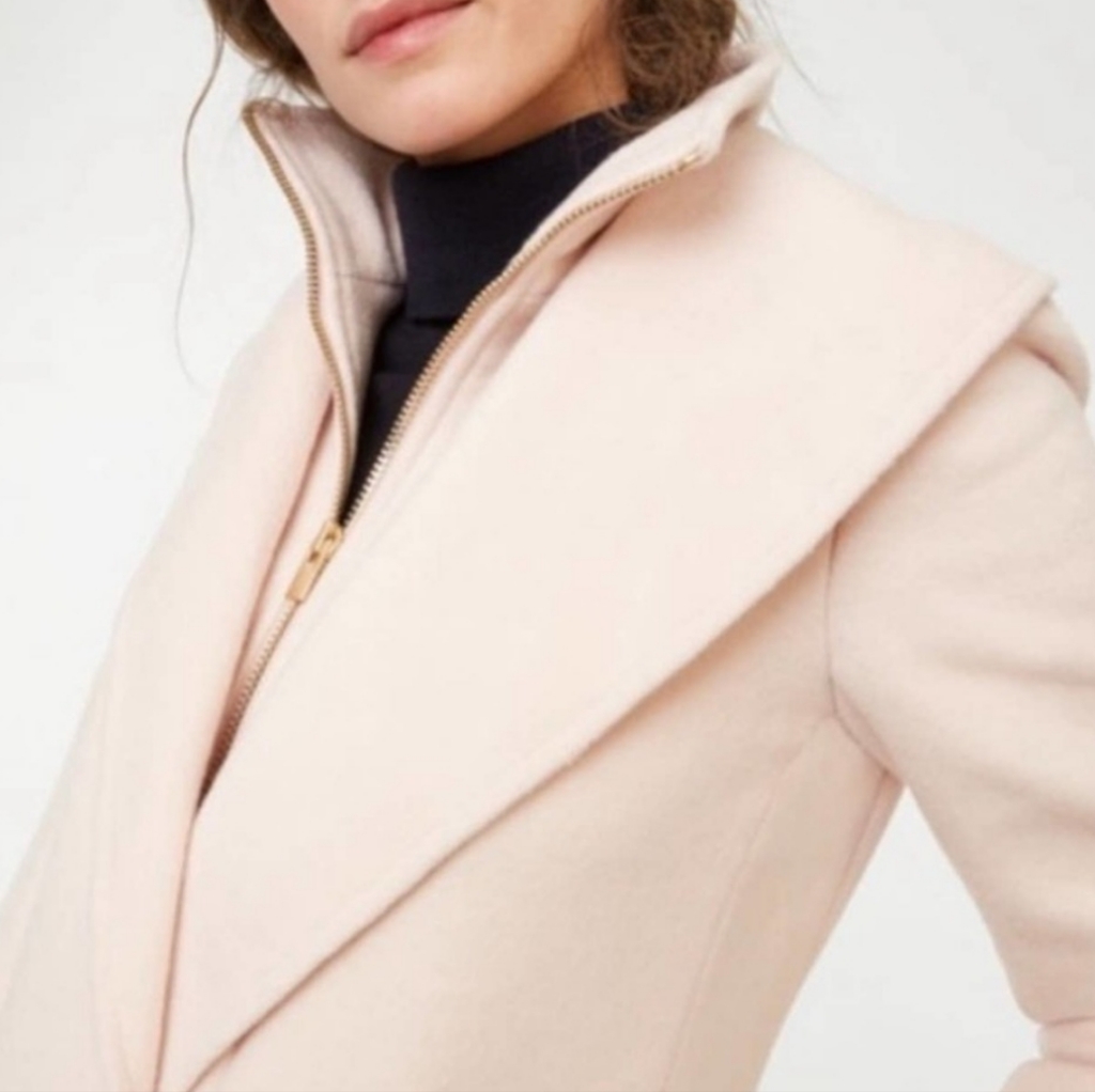 Club Monaco Black Boucle Wool Coat Xs